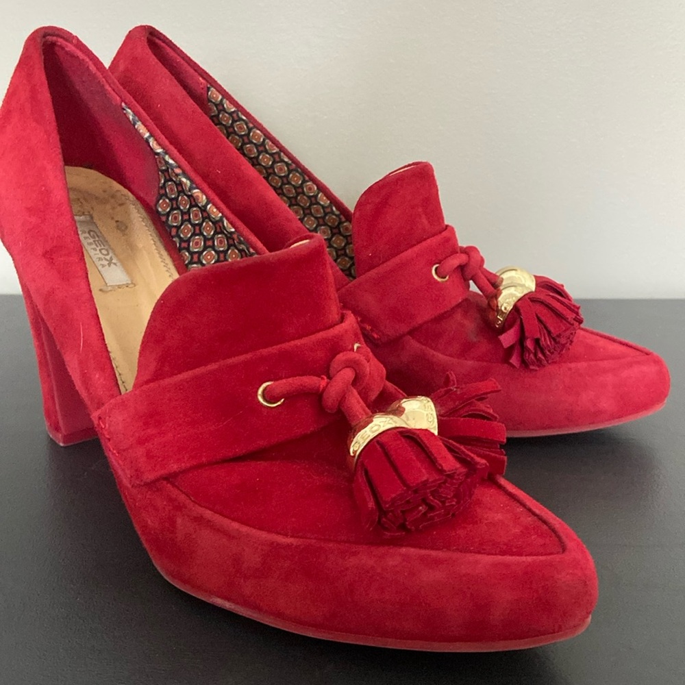 Geox, sassy suede loafers